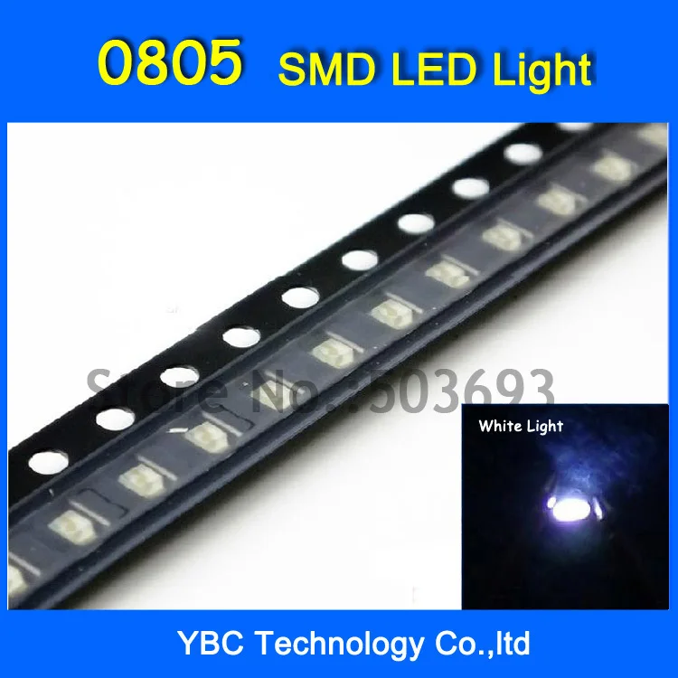 

3000pcs/lot 0805 SMD Ultra Bright White Light LED Diode Light