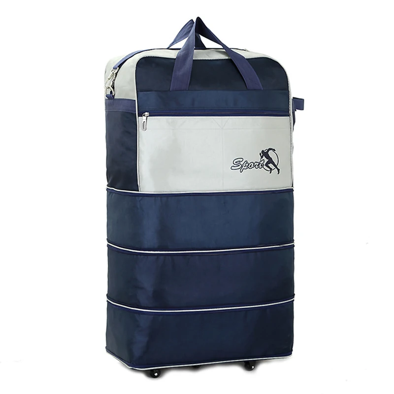 large travel bag on wheels Oxford Airline Checked Bag Foldable Luggage Moving Storage Bag Multifunctional Men Travel Bags 27T