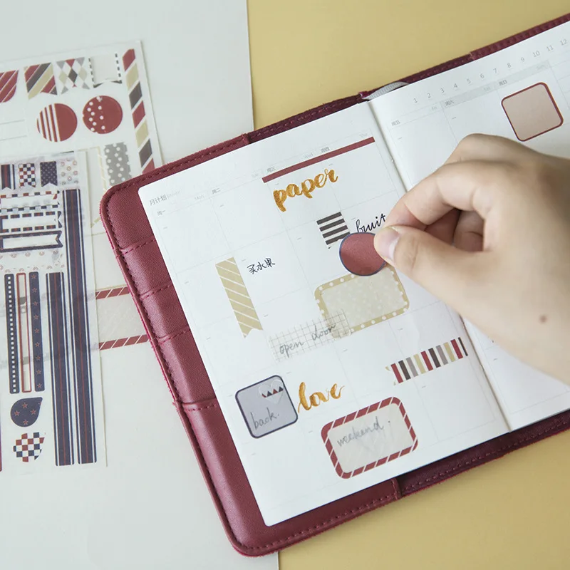 3 шт./упак. Англия Стиль декоративные наклейки из бумаги васи Скрапбукинг ярлыком