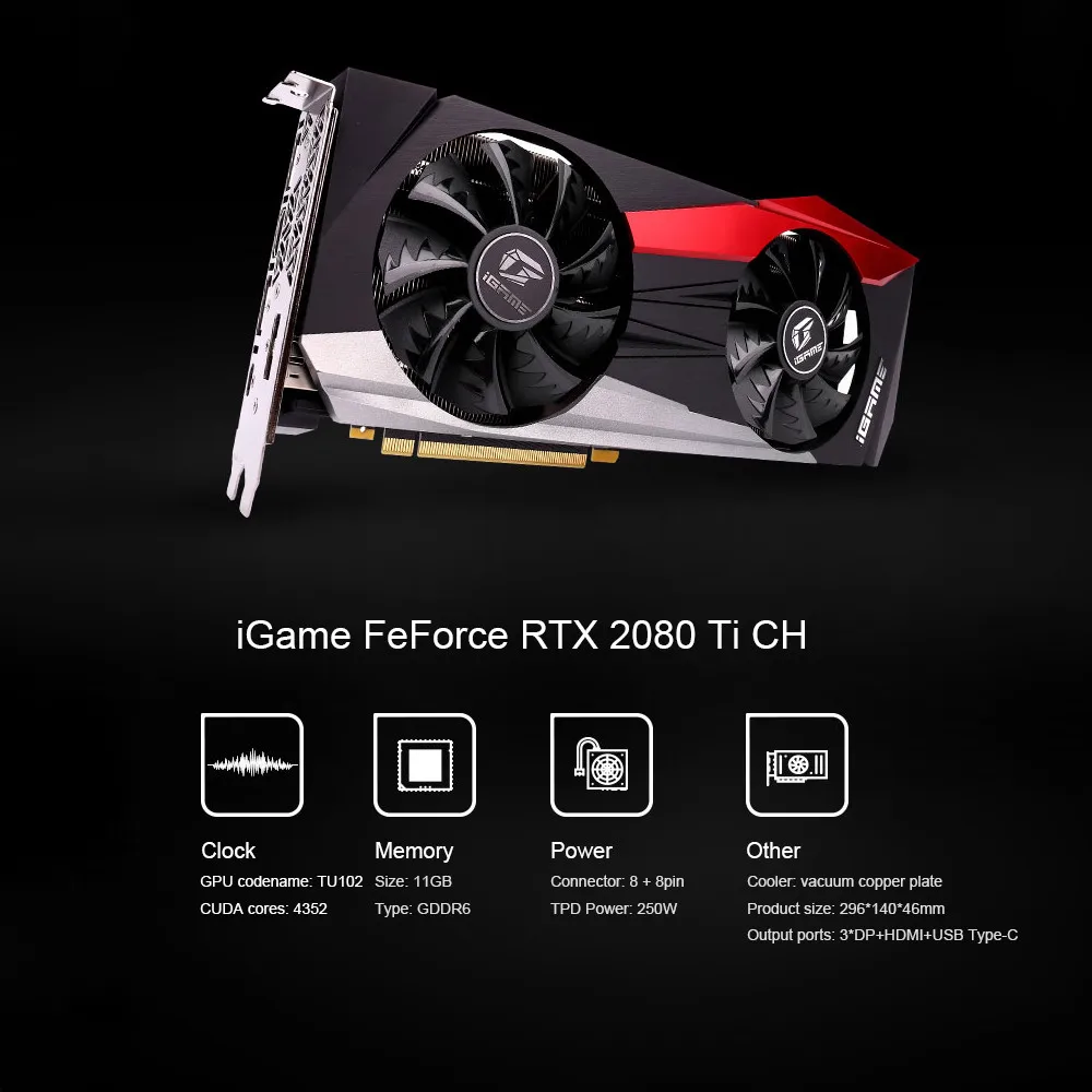 Брендовые видеокарты IGame RTX 2080 Ti видеокарта GDDR6 11g 12nm для игр #50| |