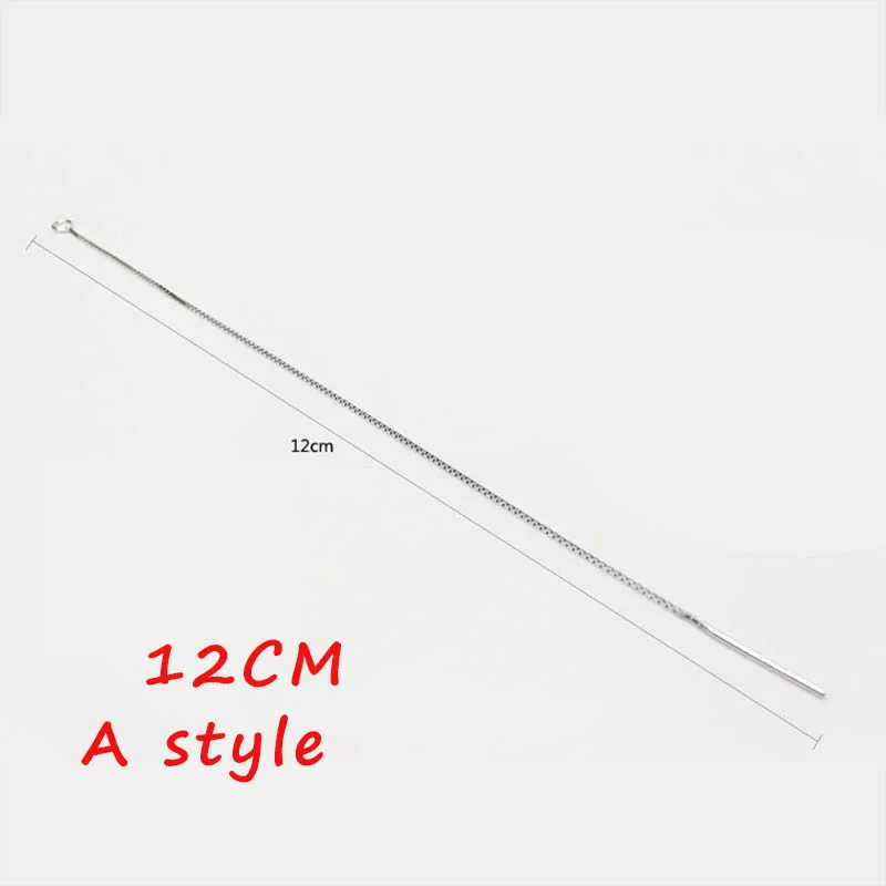 Style A 12CM 925 пробы Серебряная Ушная линия 8/12 см серьги цепи для изготовления браслета Ассорти Diy Изготовление, поиск ювелирных изделий с длинной бахромой серьги accessoriessupplier - Цвет: Style A 12CM