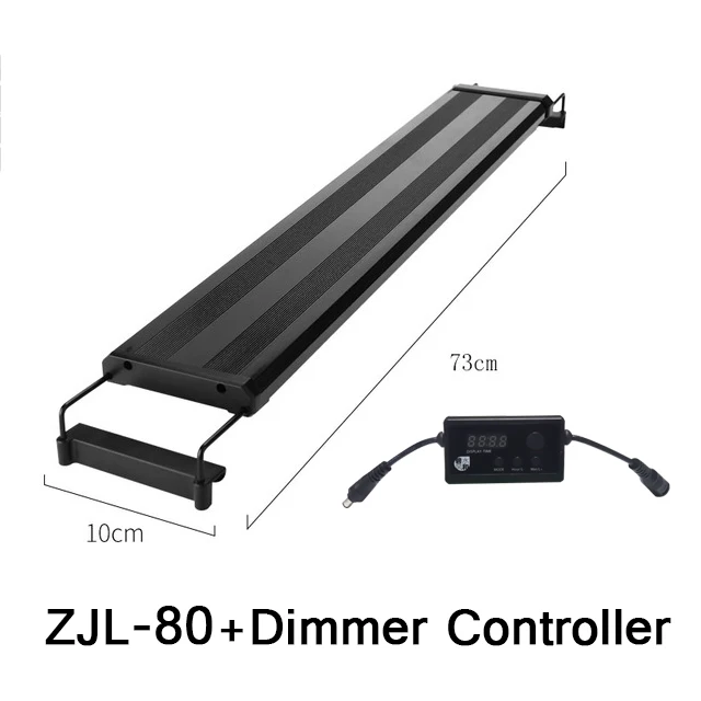 ZJL-80xSmart dimmer 73-94 см светодиодный светильник для аквариума длинный светильник ing лампа с выдвижными кронштейнами 90 Белый и 18 синий светодиодный s подходит для аквариума - Цвет: ZJL-80xSmart dimmer