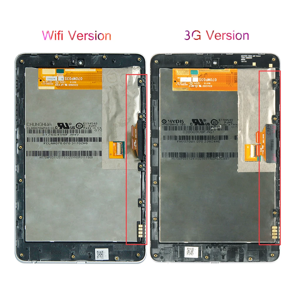 ЖК экран с дигитайзером сенсорного экрана в сборе и рамкой для Asus Google Nexus 7 1st Gen Nexus7