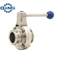 1 2 ss304 stainless steel sanitary 11 251 52 tri clamp butterfly valve flow control