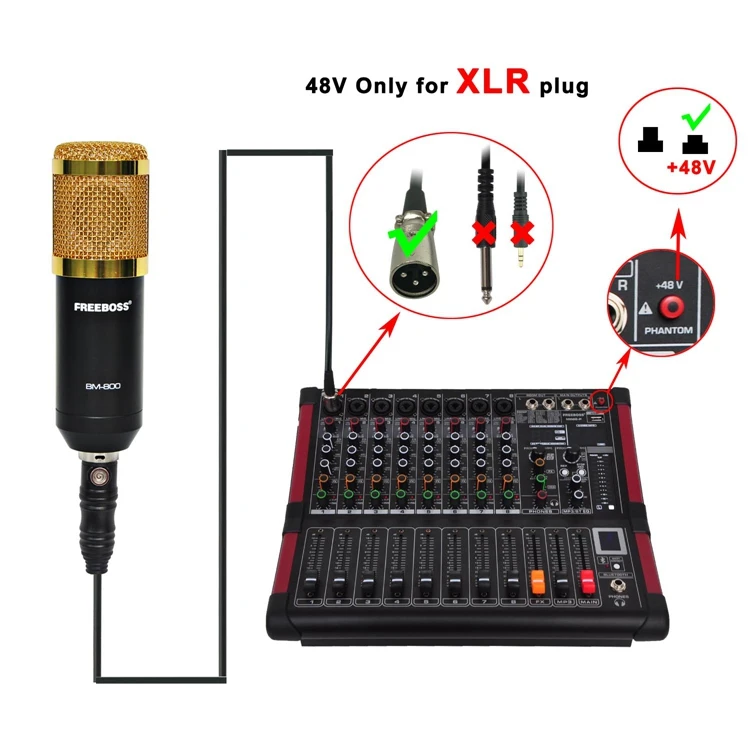 MINI8-P 8 каналов мощность микшерный пульт с усилителем Bluetooth запись 99 DSP Эффект Профессиональный USB аудио микшер