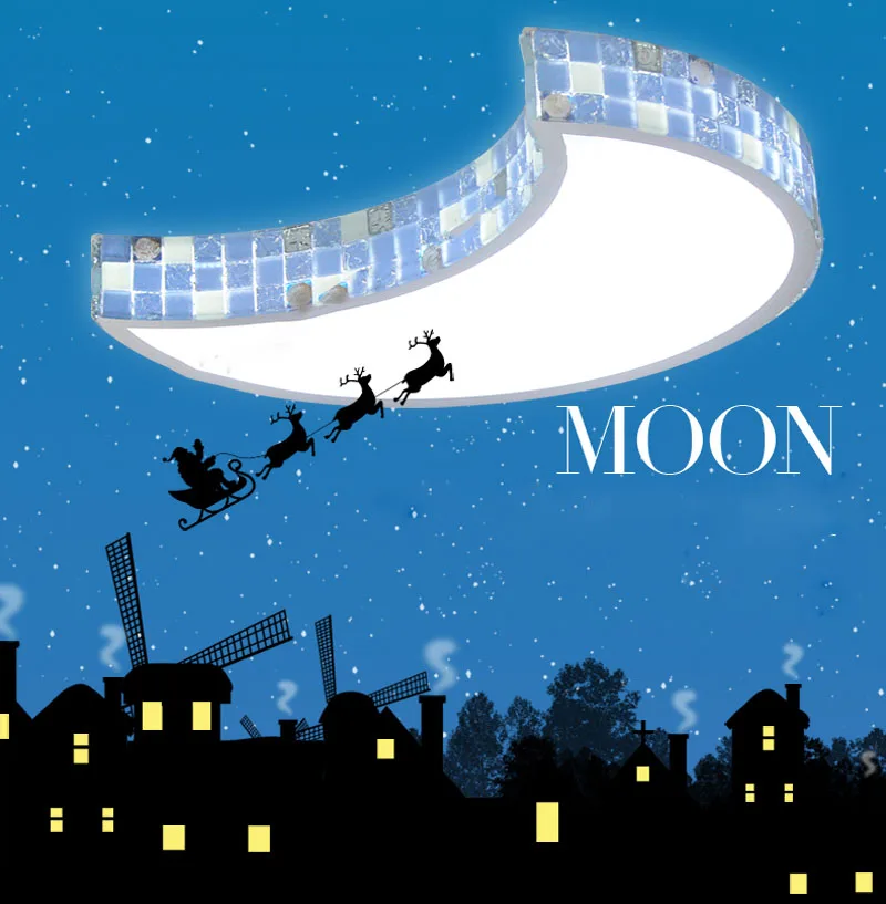 Средиземноморская Светодиодная потолочная лампа для спальни 36 Вт лента теплая