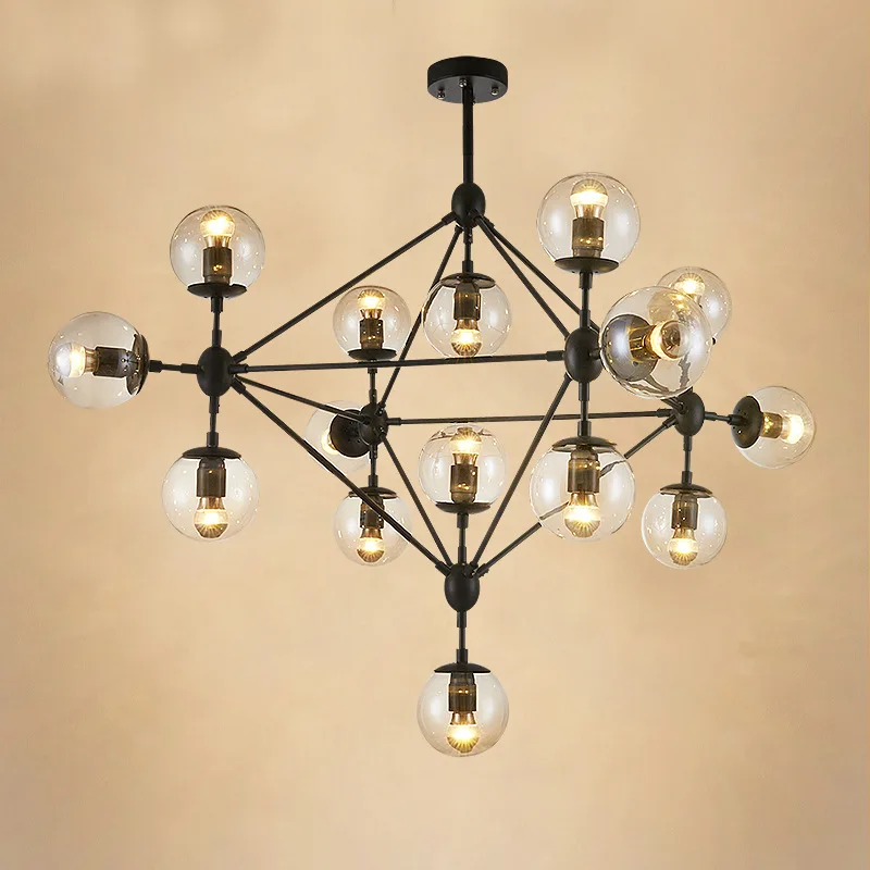 HAIXIANG Американский винтажный промышленный Глобус коньячное стекло DNA люстра