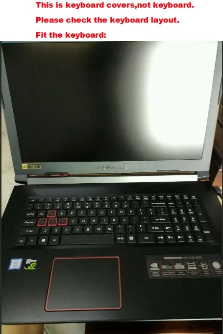 Ноутбука прозрачный ТПУ Клавиатура Защитная крышка для acer Хищник Helios 300 PH317-51 PH315-51 деталь нитро-двигателя Himoto Redcat AN515-51 VN7-593 VX5-591G