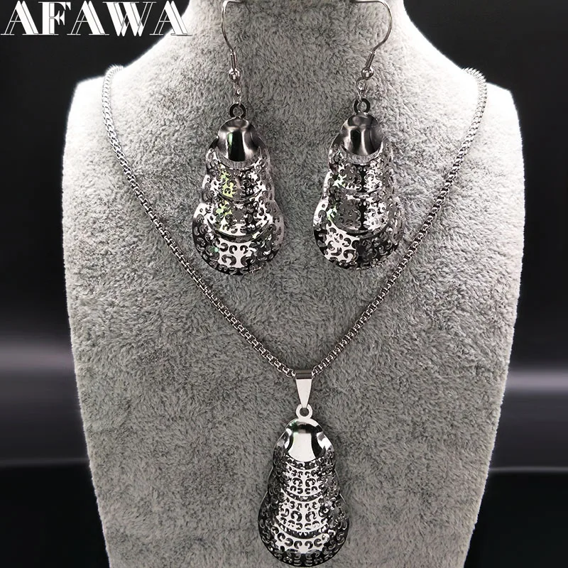 2021 Мода из нержавеющей стальной костюм Эфиопский комплект ювелирных изделий для