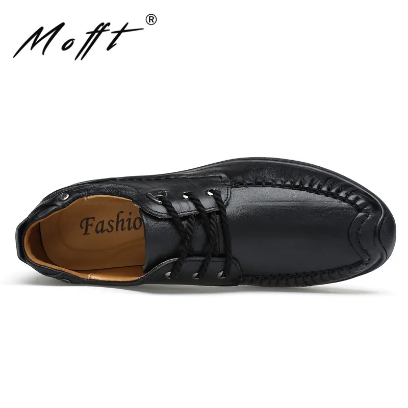 Men Leather Shoes Fashion 2017 Handmade Genuine New Lace Up Casual Comfort Walking Flats | Обувь