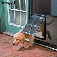 durable lockable plastic pet dog cat kitty door for screen window security flap gates pet tunnel dog fence free access safe door