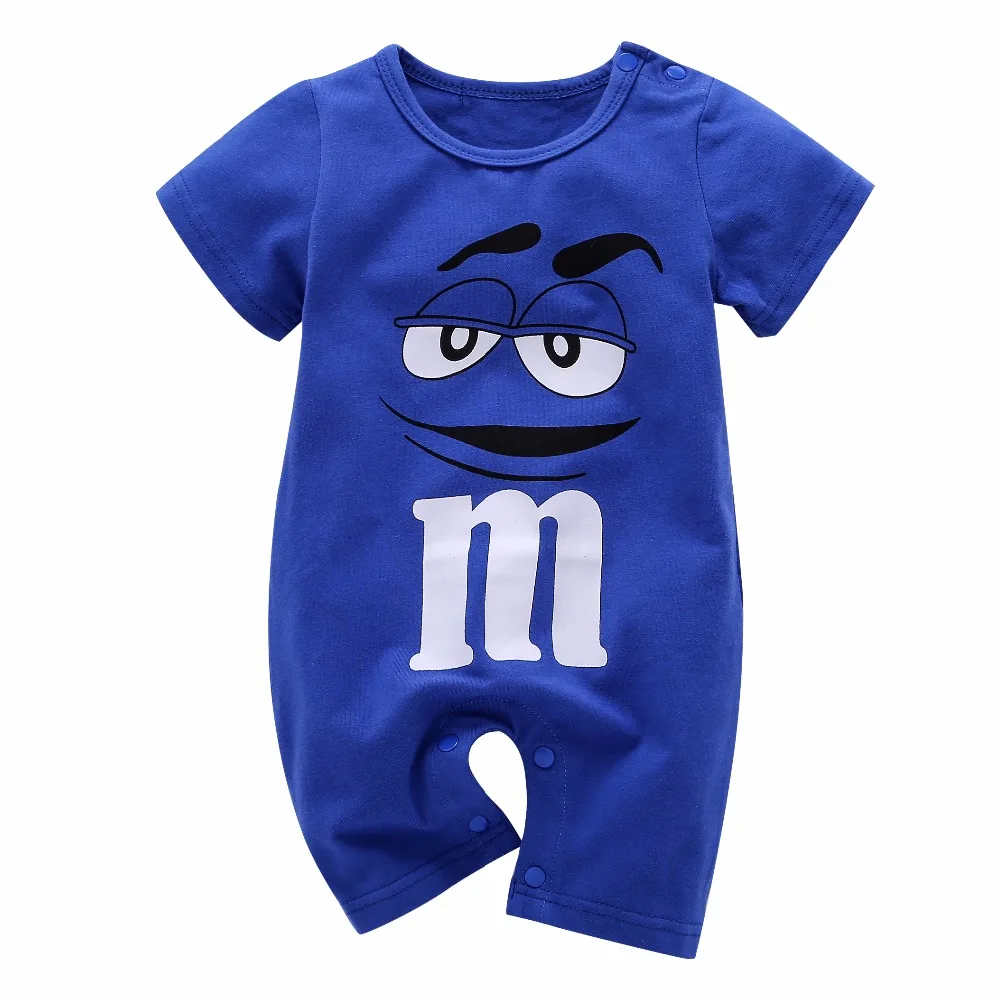 Одежда для маленьких мальчиков и девочек комбинезон с короткими рукавами