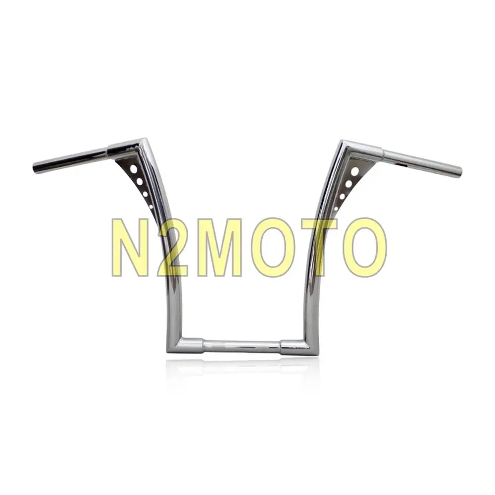 chrome Хром Кафе Racer 1" Rise APE вешалка руль Drag 1-1/4" Жир Бар для Harley Touring Dyna Softail на заказ Sportster классический - Цвет: chrome