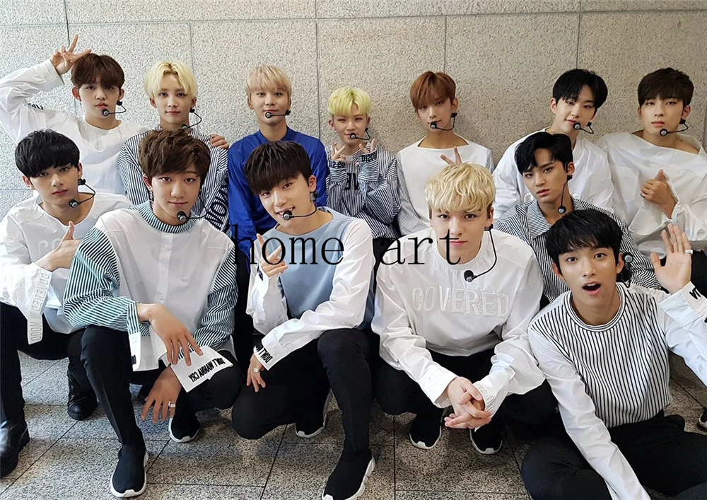 Красный Корейская группа seventeen плакат ясное изображение наклейки на стену украшение дома хорошее качество печать белая бумага с покрытием домашний арт бренд - Цвет: Красный