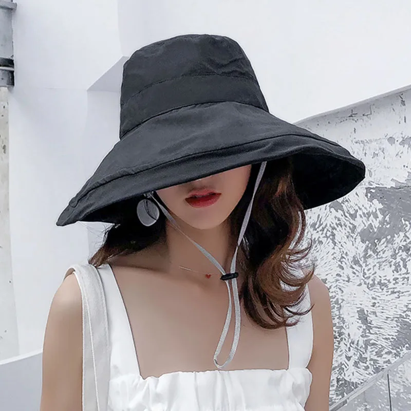 Sunhat женская летняя пляжная шляпа с широкими полями Солнцезащитная уличная туристическая свернутая