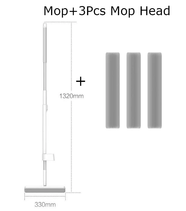 mop add mop head Xiaomi lanxiaoyu ПВА Швабра вращение на 180 градусов Замена швабры головка хранение в вертикальном положении Кнопка прессования воды кольцо крюк для швабры - Цвет: mop add mop head