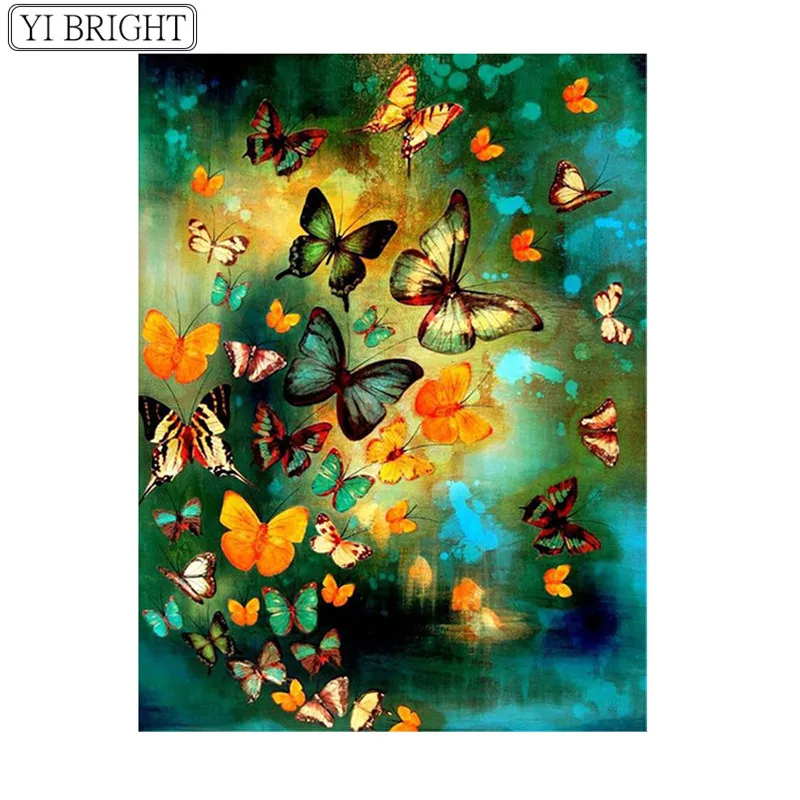 Алмазная вышивка полная квадратная смола мозаика узор бабочки высокое качество