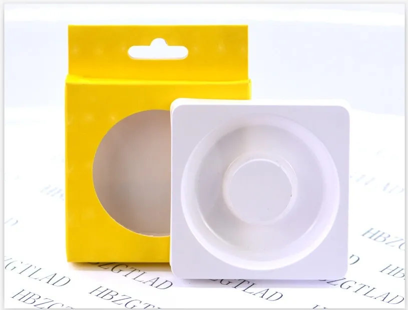 new yellow 10 компл./лот упаковочная коробка для ресниц пустой ресницы посылка многоцветный бумажная коробка белый фарфоровый поднос с фокусным расстоянием 25 мм ресницы DIY светодиодной вспышкой упаковочная коробка - Цвет: new yellow