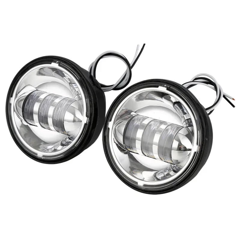 

Pair 4.5" LED Auxiliary Passing Spot Fog Light Lamp For Harley Motorcycle Touring Street Road Glide King Softail Dyna