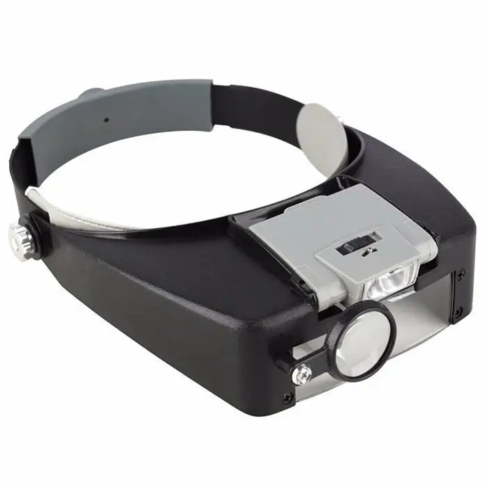 1.5x 3x 8.5x 10x Adjustable 4 Lens Loupe LED Light Headband Magnifying Glass Magnifier Tool With | Инструменты