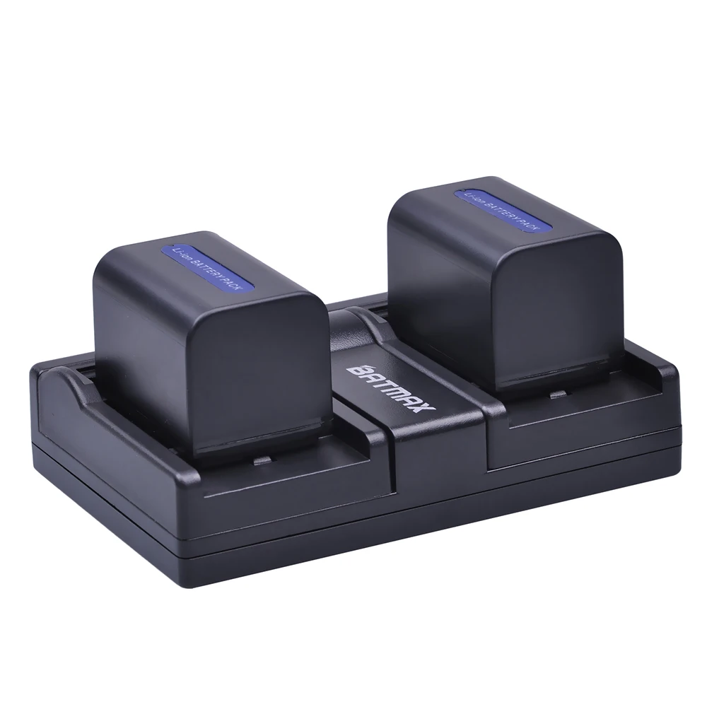 Batmax USB двойное зарядное устройство для sony NP-FH70 FH100 FV50 FV70 FV100 FP50 FP90 FP70 HDR-CX12E HDR-CX7E HDR-SR10E