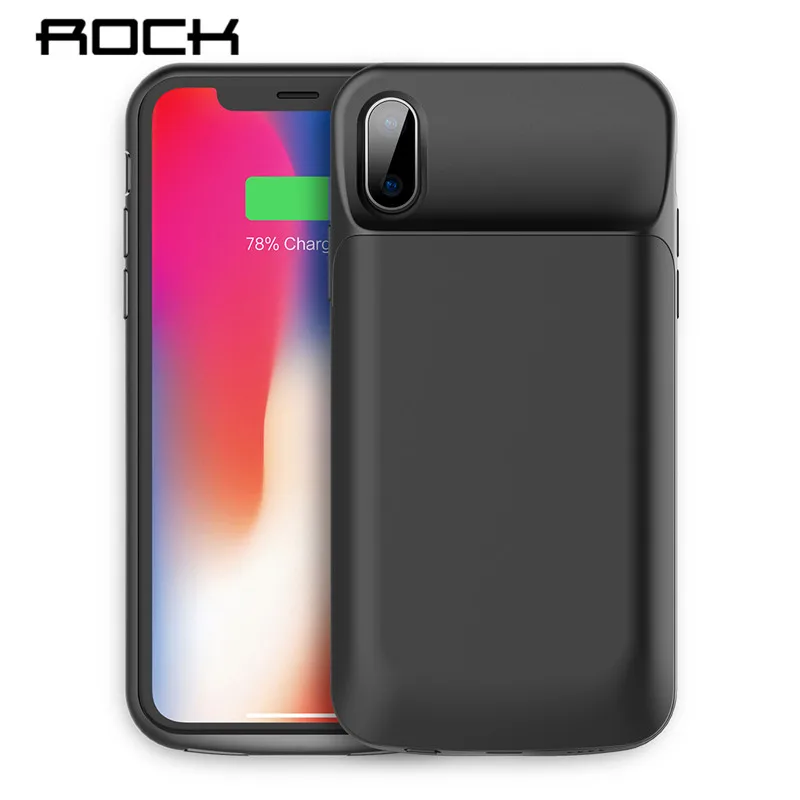 ROCK 6000 mAh аккумулятор зарядное устройство чехол для iPhone X 10 портативный внешний