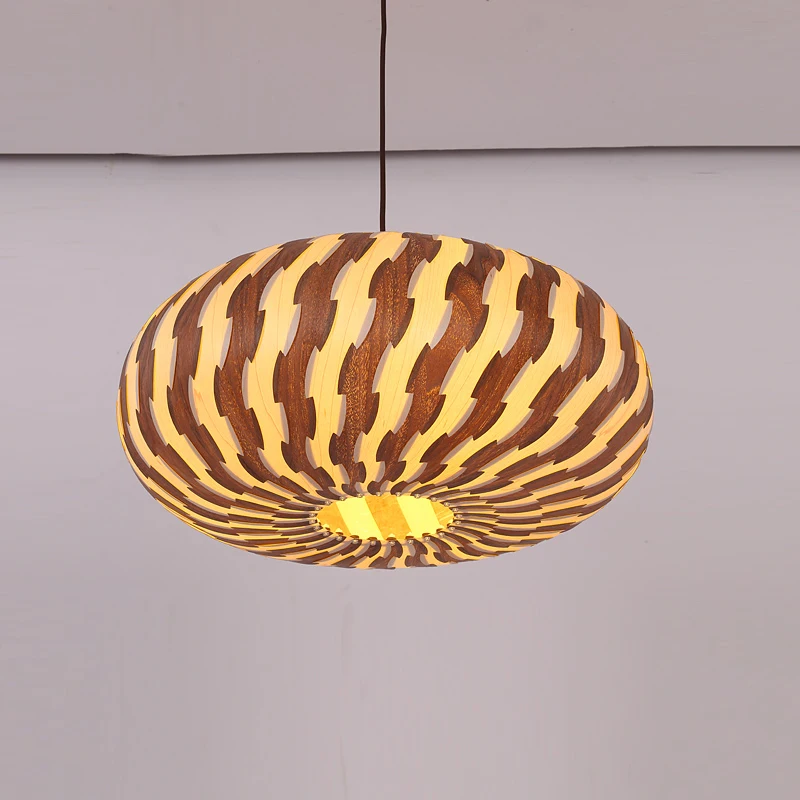 SGROW Юго-Восточная Азия деревянный абажур подвесные светильники для гостиной