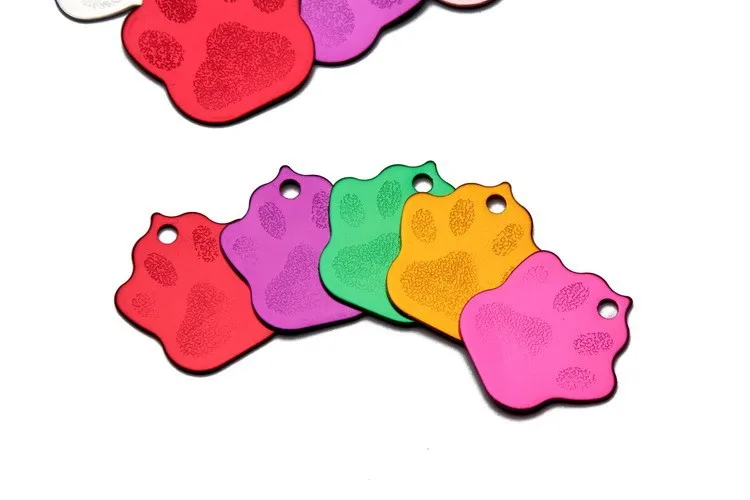 1200 шт./лот оптовая продажа бесплатная engarved Paw Print персонализированные собачьи