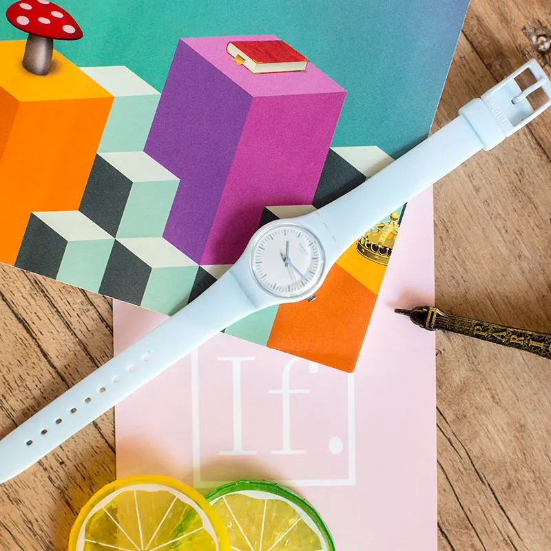 Swatch часы женские серии синие кварцевые LL119|Женские наручные часы| |