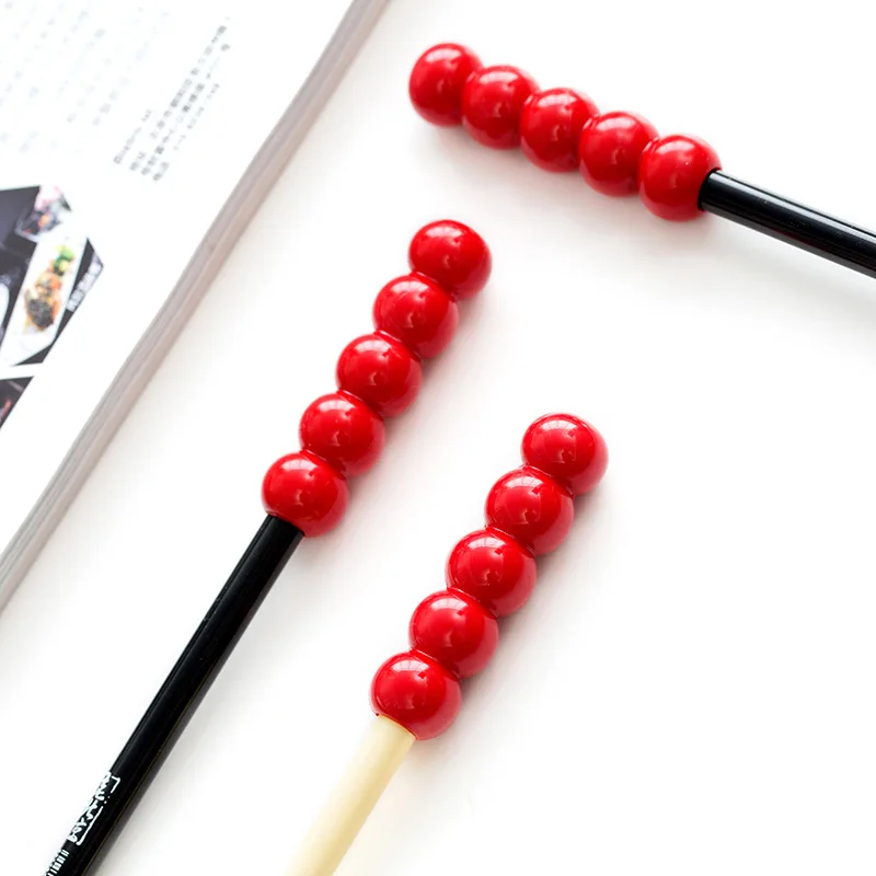 

Stylish Chinese Peking Candied Fruit Gel Pen Rollerball Pen Student Stationery School Office Supply 0.38mm Black Ink