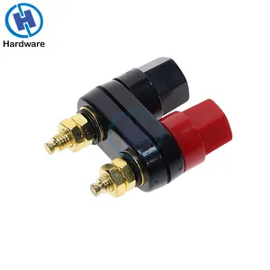 Вилки типа банан, парные клеммы, красный, черный разъем, усилитель, Клемма, обвязочная стойка, разъем для динамика типа банан Jack