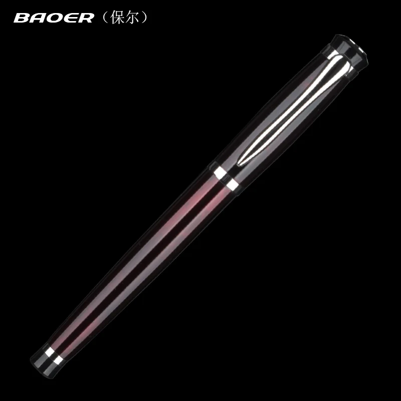 Baoer 508 роликовая шариковая ручка среднего размера Nib флэш красная серебристая с