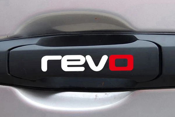 Белый 4 шт. REVO Автомобильная дверная ручка наклейка для volkswagen VW Golf 6 7 MK3 MK4 MK5 MK6 MK7 TDI R20 R32 GTI Polo CC - Название цвета: Белый