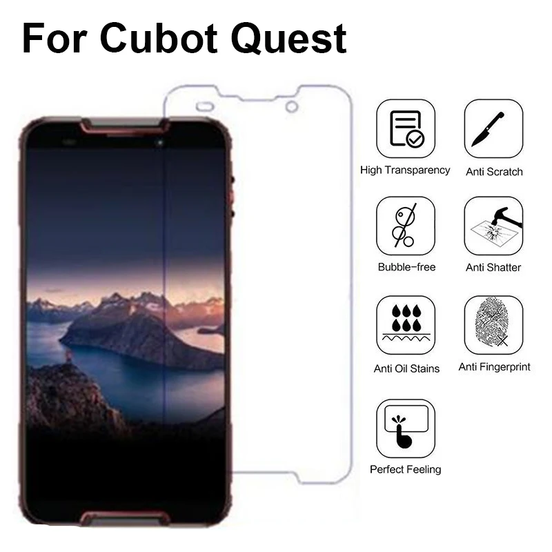 

Tempered Glass For CUBOT Quest 5.5" Screen Protector 9H 2.5D Smartphone On Protective Glass Film For CUBOT Quest Glass Protector