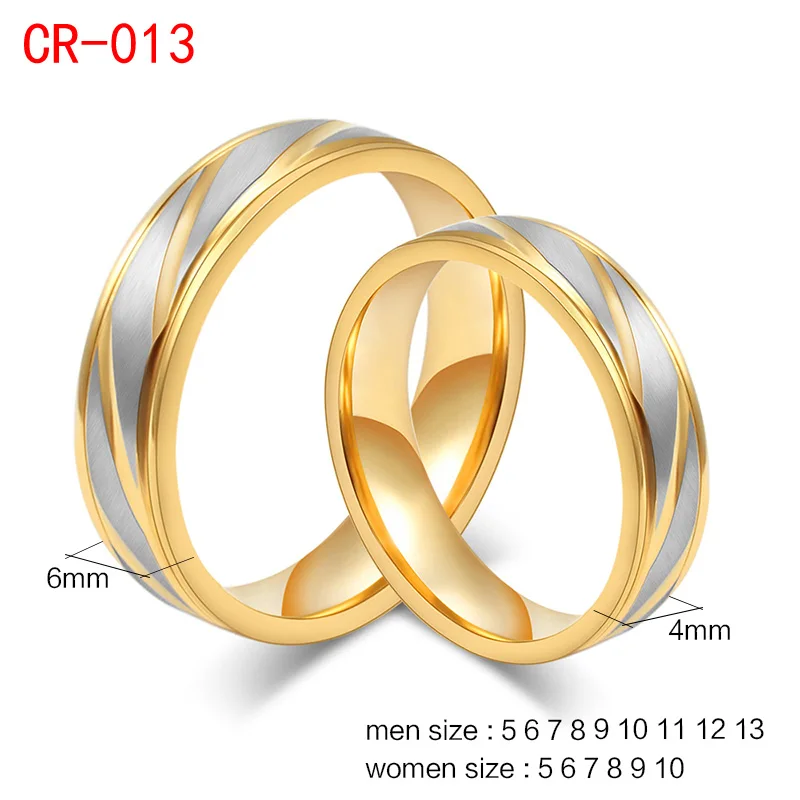 10 шт./лот оптовая продажа Обручальные кольца кольцо пару Нержавеющая сталь