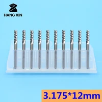3 175mm pcb corn milling cutter tungsten carbide drill kit 10pcs cnc router wood tool engraving machine metal milling cutter