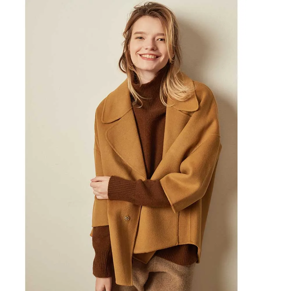 Свитер женский кашемировый с высоким воротником и длинным рукавом Осень-зима |