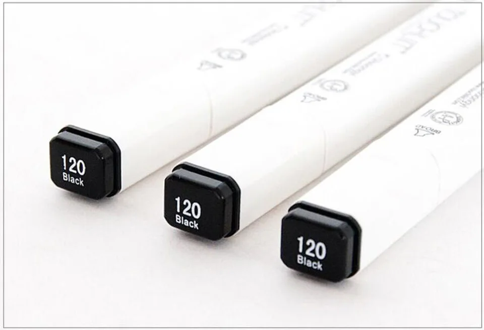 Touchliit 0# цвет меньше блендер алкоголь арт маркеры 120# черный цвет Эскиз Рисование маркером анимация манга двойные графические ручки
