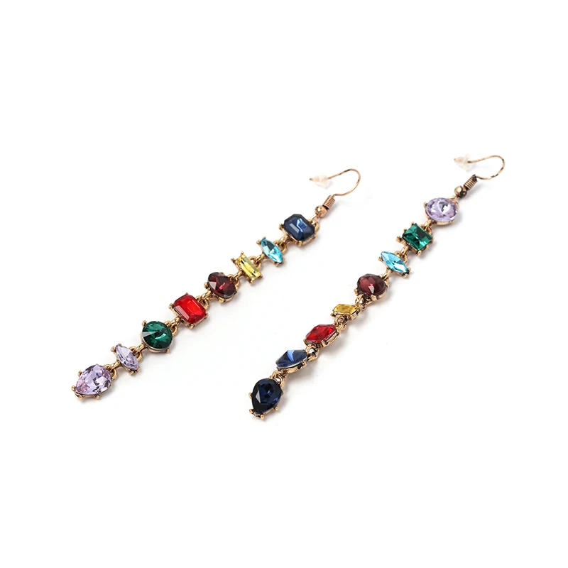 JUJIA Boho массивные висячие серьги с искусственным жемчугом винтажные длинные висячие серьги с кристаллами для женщин Bijoux