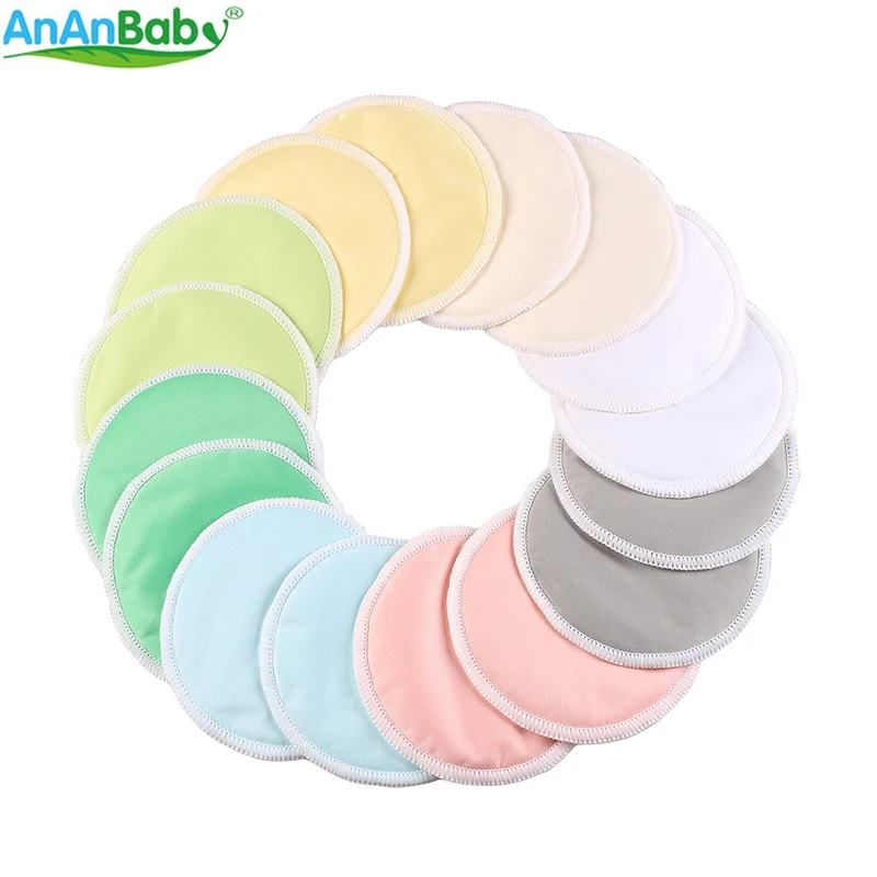 Новое поступление! Ananbaby 14 шт. бамбуковые прокладки для кормления с сумкой стирки
