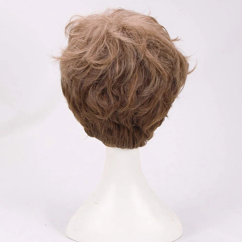 Fantastic Beasts and Where to Find Them Costume Newt Scamander Cosplay Brown Curly Wig Eddie Redmayne Short Hair Halloween | Тематическая