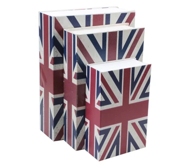 UK flag Книга в форме словаря Копилка Монеты ключи Сейф деньги секретный замок для книги-вверх вещи коробка для хранения - Цвет: UK flag