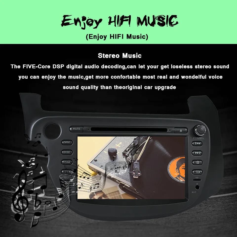 Автомагнитола 2 Din 7 дюймов Восьмиядерный процессор android 10 подходит для HONDA Fit JAZZ 2006