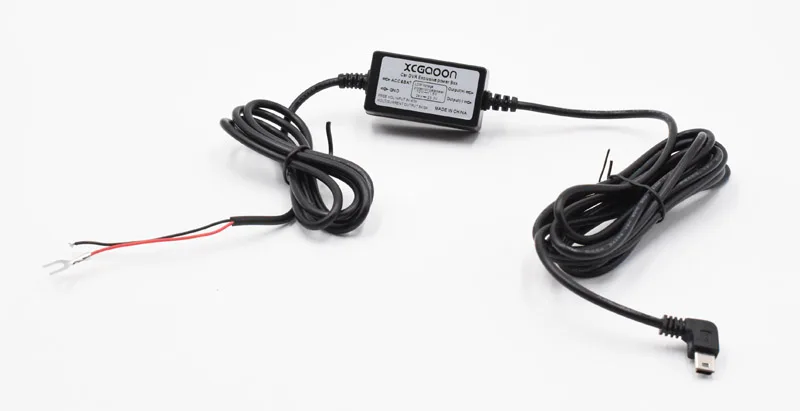 XCGaoon изогнутые мини-usb зарядное устройство для авто с контрастным Зарядное устройство DC преобразователя постоянного тока, 12 В, 24 В до 5 В, 3A высокое качество низкая Напряжение защита, кабель 3,5 м 11.48ft