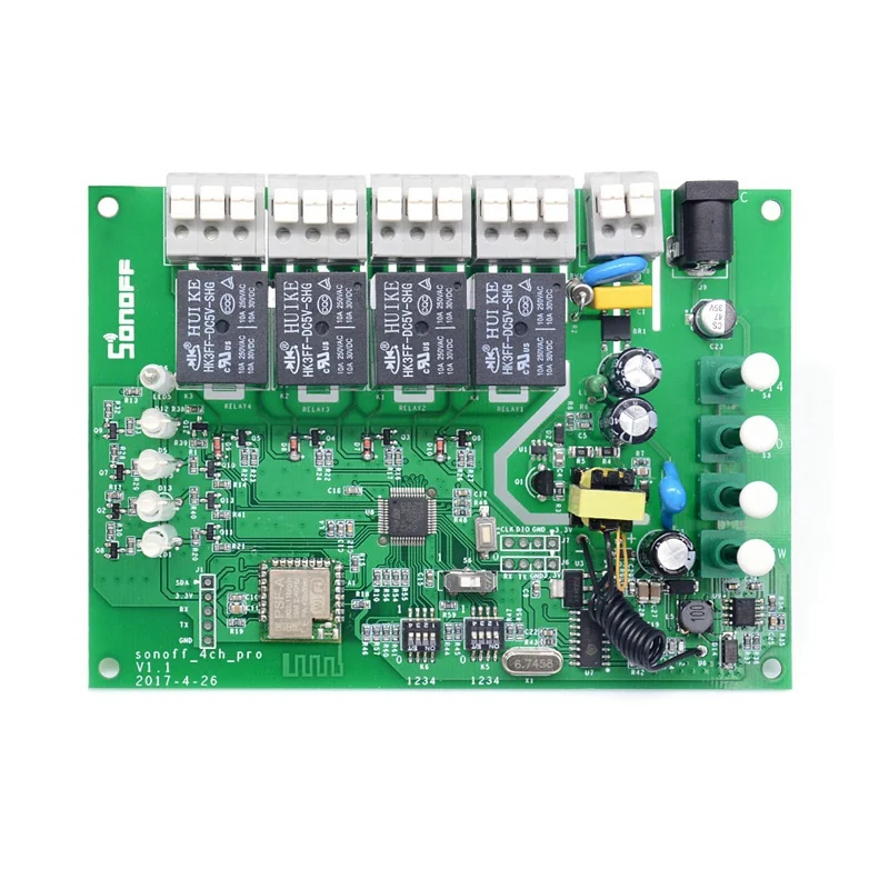 Интеллектуальный выключатель света SONOFF 4CH Pro R2 10A 2200 Вт 433 МГц RF