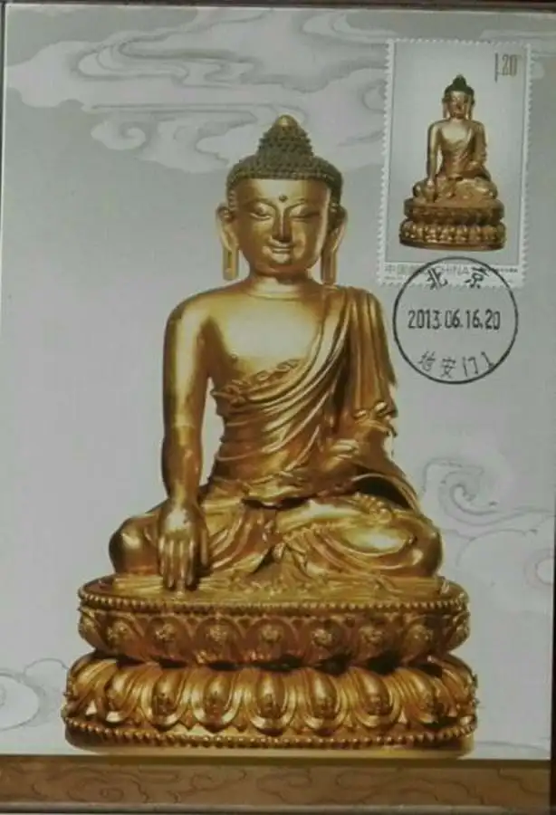 6 шт./комплект Позолоченные Бронзовые Статуи Будды 2013-14 | Дом и сад