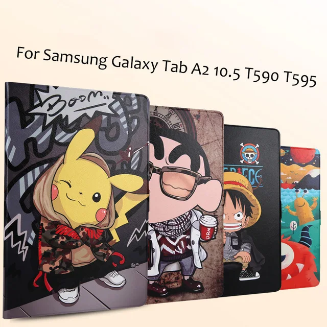 Модный окрашенный флип чехол из искусственной кожи для Samsung Galaxy Tab A A2 10 5 T590 T595