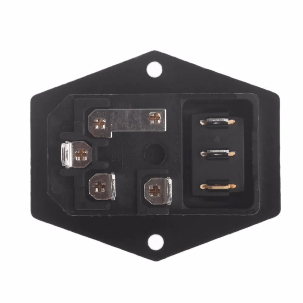 1 шт. Новинка 10A 250 В 3 Pin IEC320 C14 AC Вход штекер розетка без предохранителя|Запасные