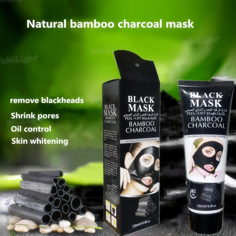 Маска для отбеливания кожи с бамбуковым углем 120 мл/трубка|mask for blackheads|whitening maskskin