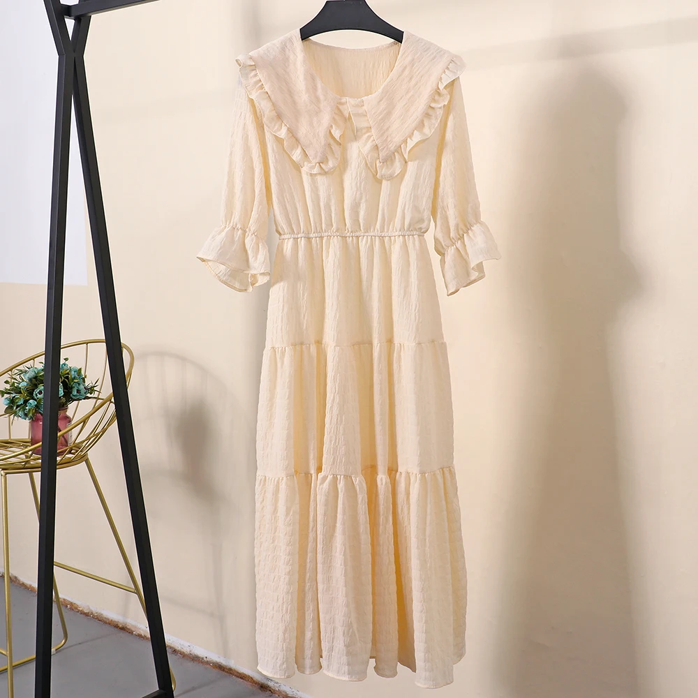 F07 весна лето французская свободная талия Показать тонкое платье Корейский